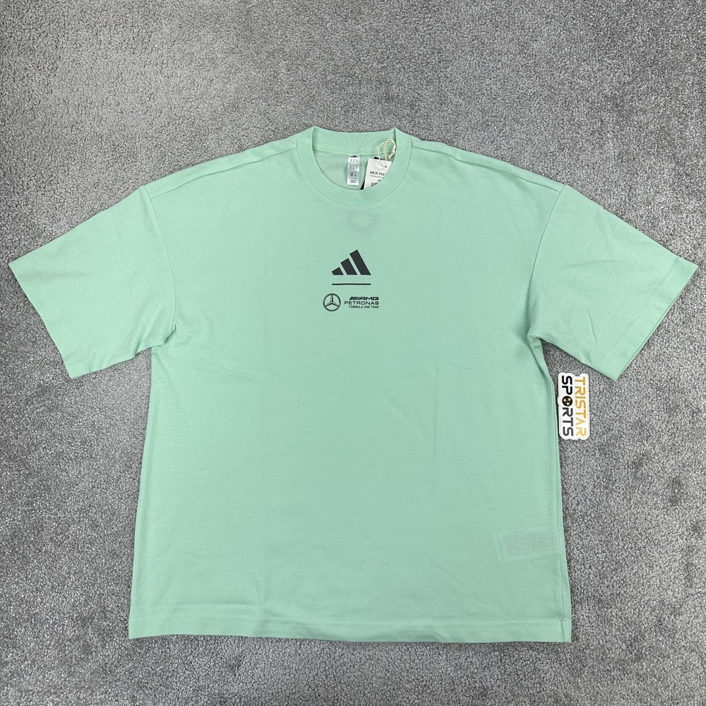 Mercedes AMG Petronas Shirt Mens Small Green F1 Racing Adidas Graphic Tee JY3035